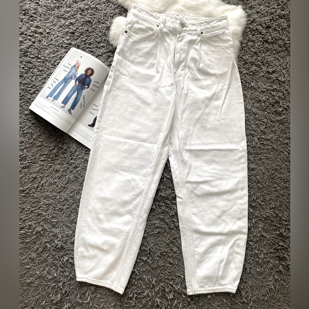 Lee x H&M Collaboration White High-Waisted Jeans